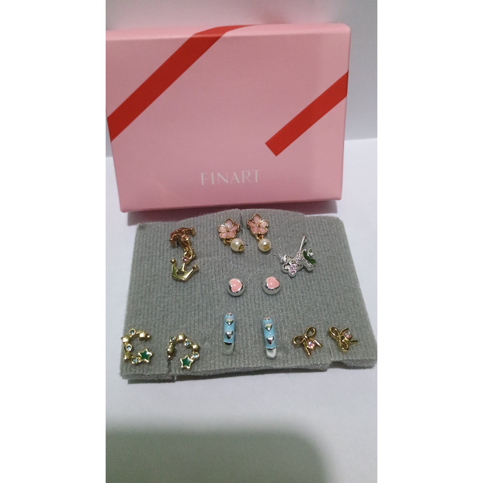 ARETES FINART NIÑA X 7 PARES