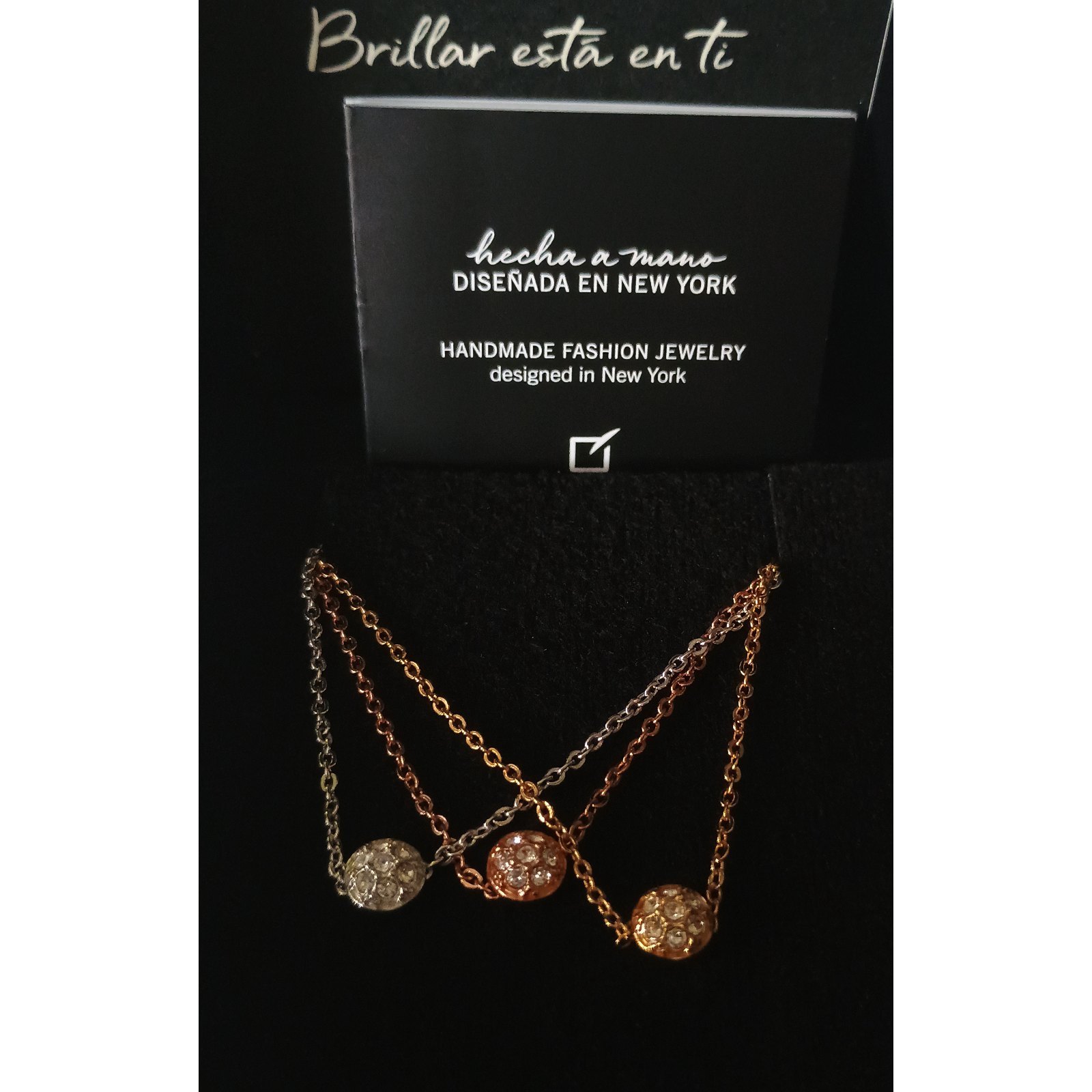PULSERA UNIQUE - 1 PIEZA COLECCIÓN BRILLAR ESTÁ EN TI - METAL BAÑADO EN ORO Y PLATA
