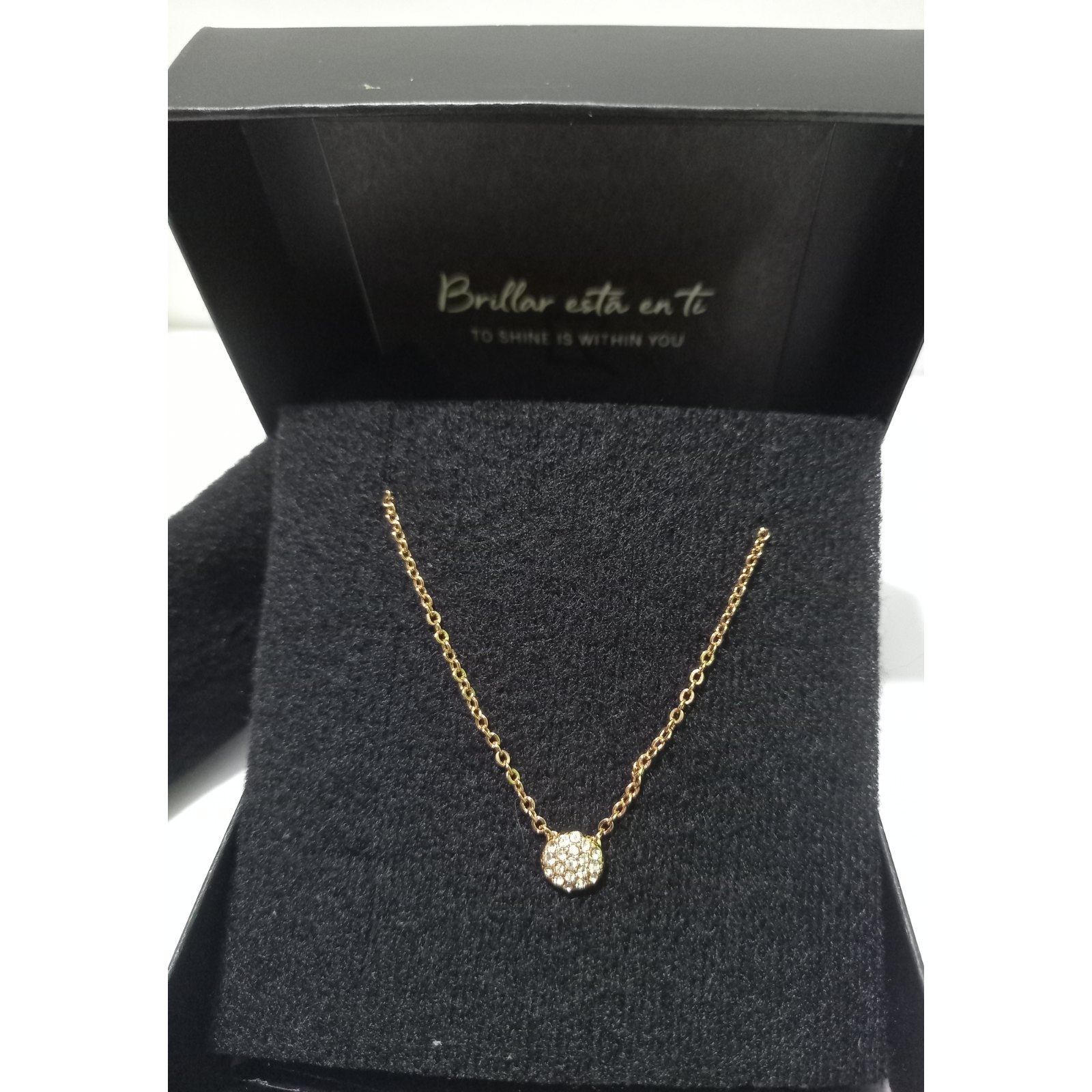 COLLAR UNIQUE - COLECCIÓN BRILLO DE AMOR 1 PIEZA BAÑADA EN ORO