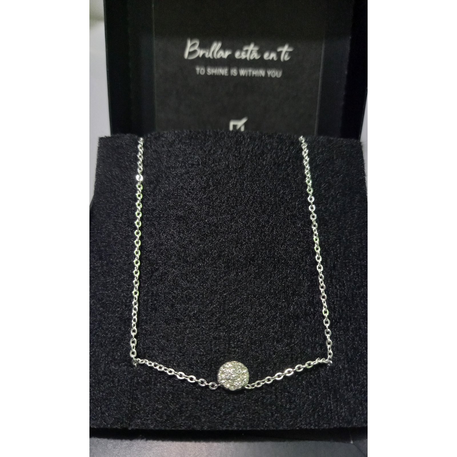 COLLAR UNIQUE - COLLAR BRILLO DEL ÉXITO METAL BAÑADO EN PLATA