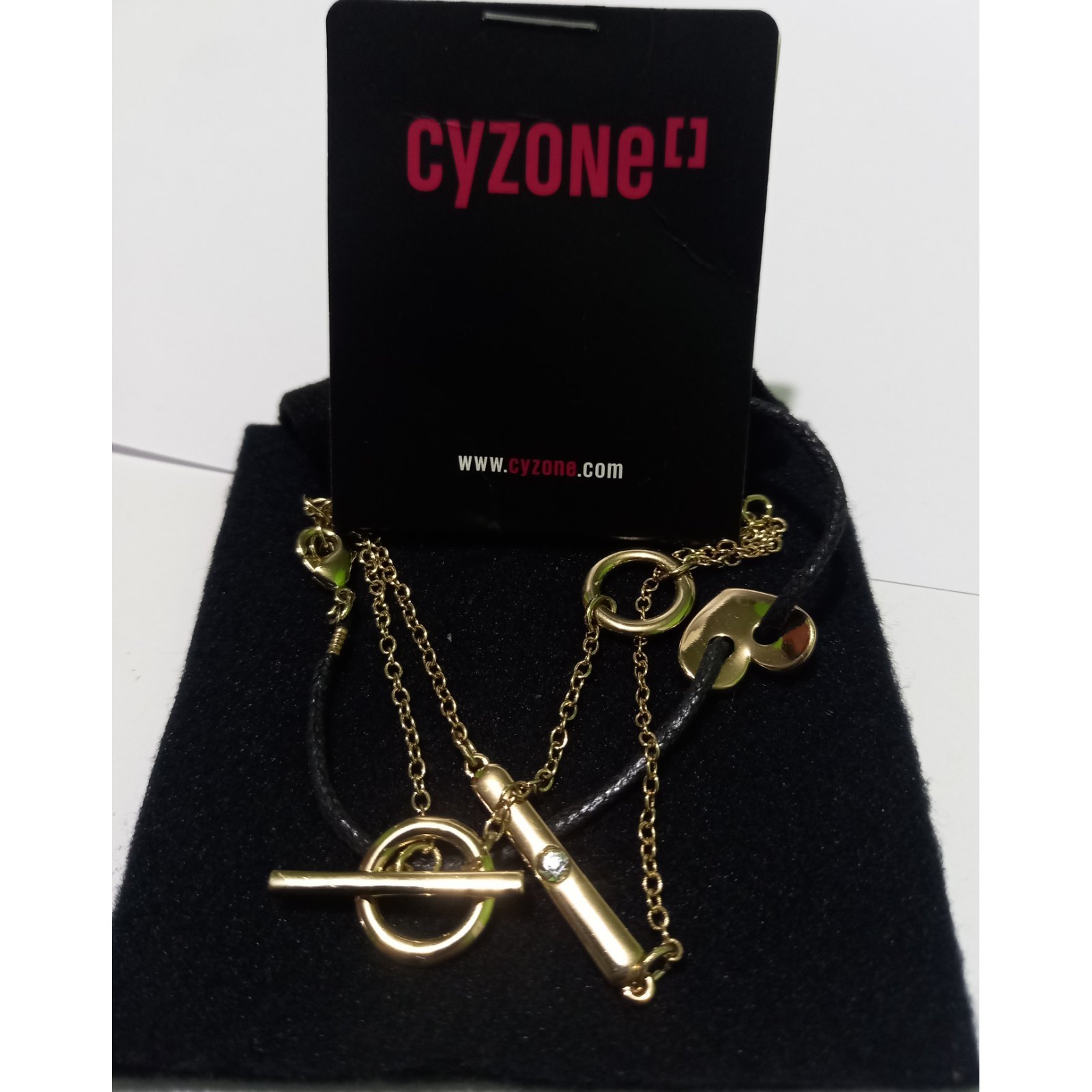 JUEGO 3 PULSERAS CYZONE - 2 METAL + 1 DE FIBRA TEXTIL